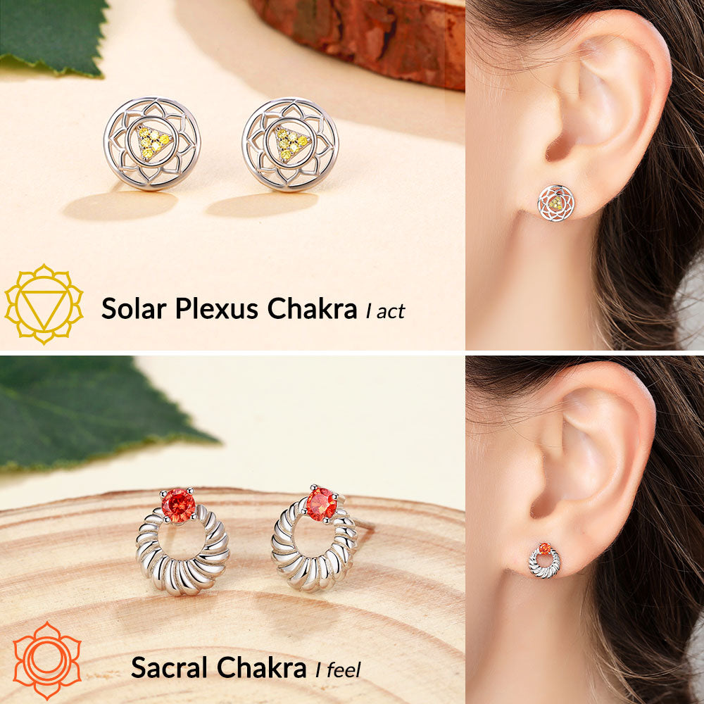 &#39;Wonders of The 7 Chakras&#39; Earrings Set