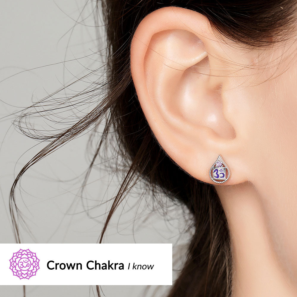 Chakra Necklace, Reiki Healing, Purple Third Eye Jewelry 