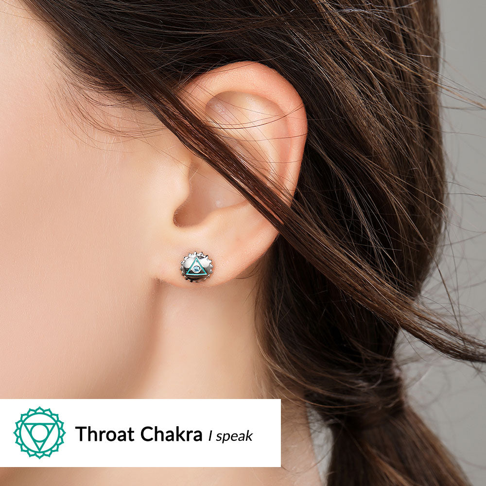 (I Speak) Throat Chakra Earrings